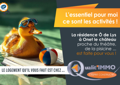 campagne publicité le logement qu'il vous faut est chez Qualit'IMMO